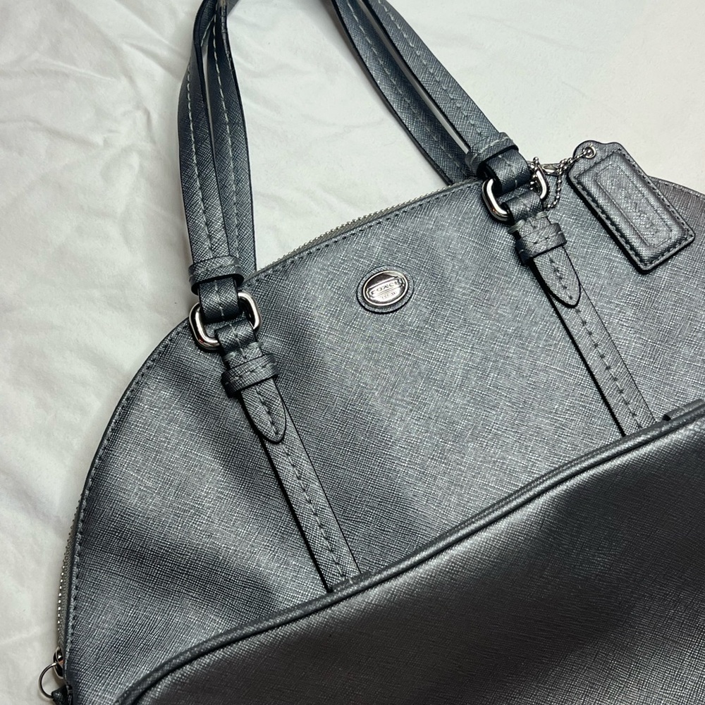 Elegant Gray Coach Purse